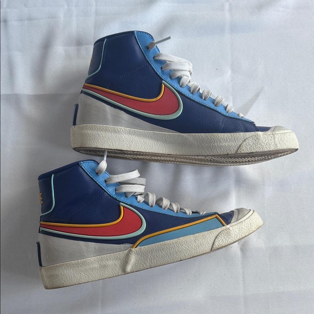 Nike Blue and Red High-Top Blazer Mid 77